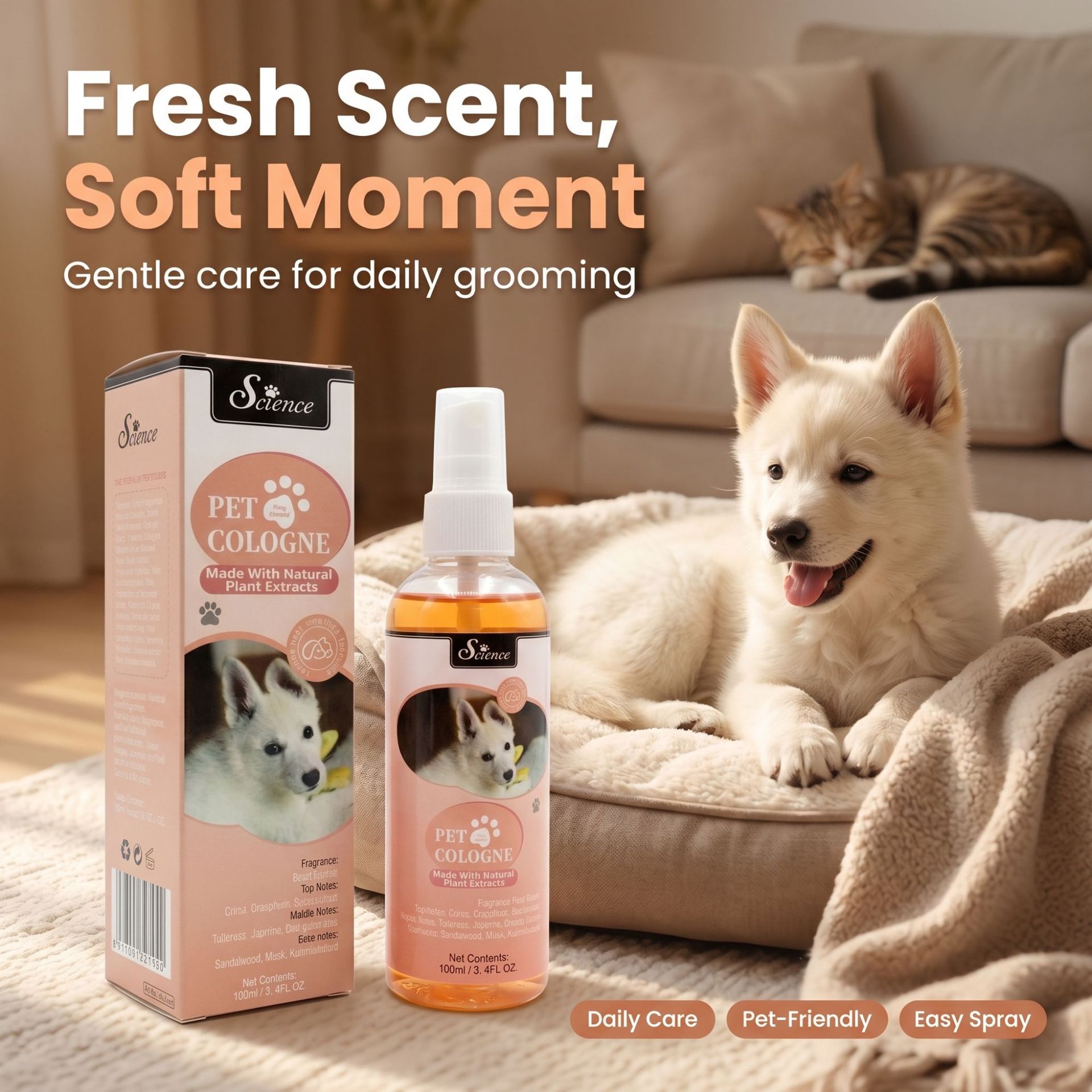 Perfume Fragrance Shampoo - Spray Eliminatore di Odori per Animali